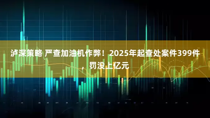 泸深策略 严查加油机作弊！2025年起查处案件399件，罚没上亿元